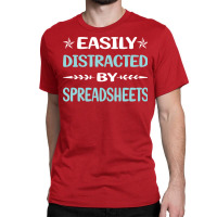 Funny Easily Distracted By Spreadsheet Spreadsheet Classic T-shirt | Artistshot