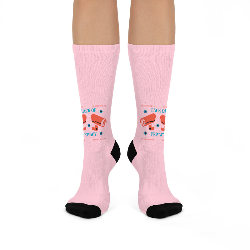 Lack Of Privacy Aesthetic Crew Socks | Artistshot