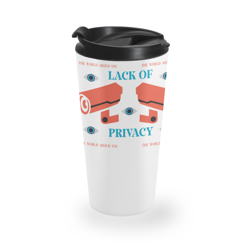 Lack Of Privacy Aesthetic Travel Mug | Artistshot