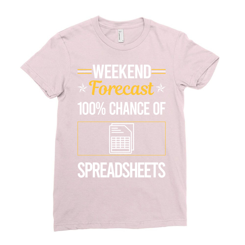 Funny Weekend Spreadsheet Spreadsheets 80s Ladies Fitted T-Shirt by vamilekerie3 | Artistshot