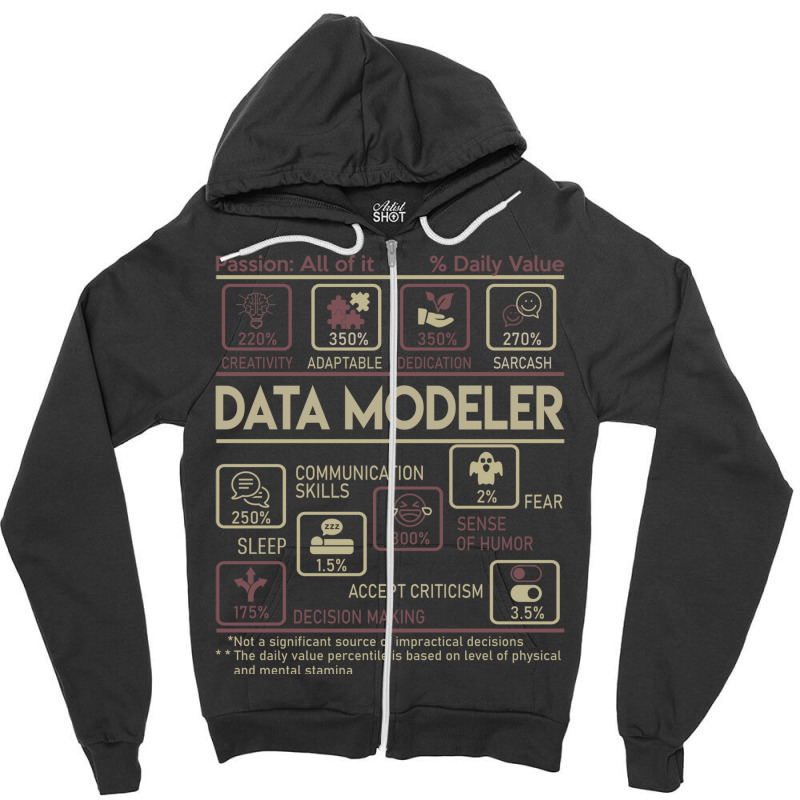 Data Modeler T  Multitasking Daily Value Gift Item Zipper Hoodie | Artistshot