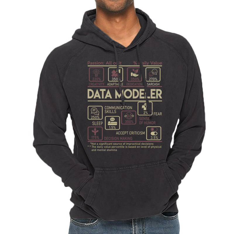 Data Modeler T  Multitasking Daily Value Gift Item Vintage Hoodie | Artistshot