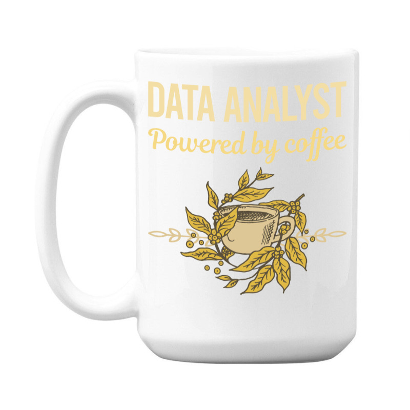 Powered By Coffee Data Analyst Red 15 Oz Coffee Mug | Artistshot