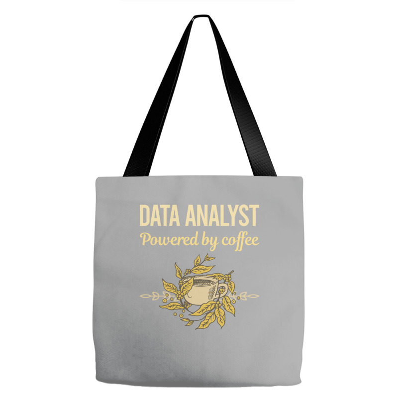 Powered By Coffee Data Analyst Red Tote Bags | Artistshot