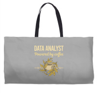 Powered By Coffee Data Analyst Red Weekender Totes | Artistshot