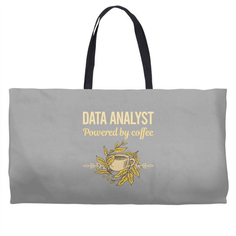 Powered By Coffee Data Analyst Red Weekender Totes | Artistshot