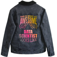 Data Scientist Aesthetic Travel Unisex Sherpa-lined Denim Jacket | Artistshot