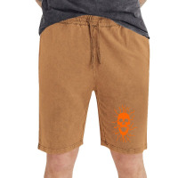 Cyber Skull Orange Vintage Short | Artistshot