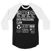 Data Processing Clerk T  Multitasking Certified Jo 3/4 Sleeve Shirt | Artistshot