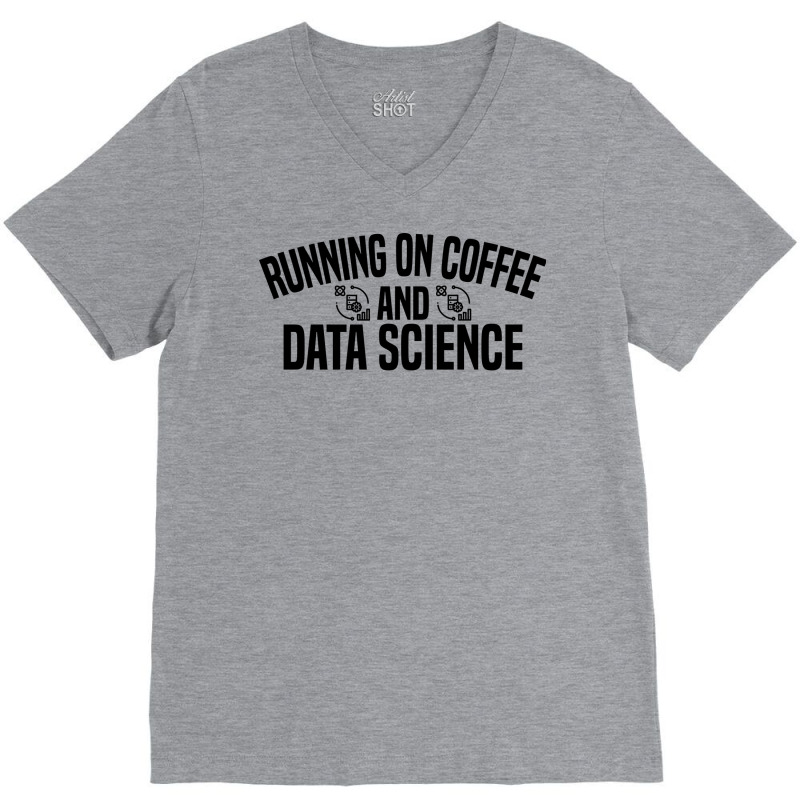 Running On Coffee And Data Science Nostalgia V-Neck Tee by gulikodemekuw | Artistshot