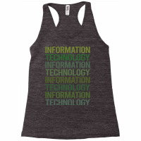 Green Text Information Technology Humor Racerback Tank | Artistshot