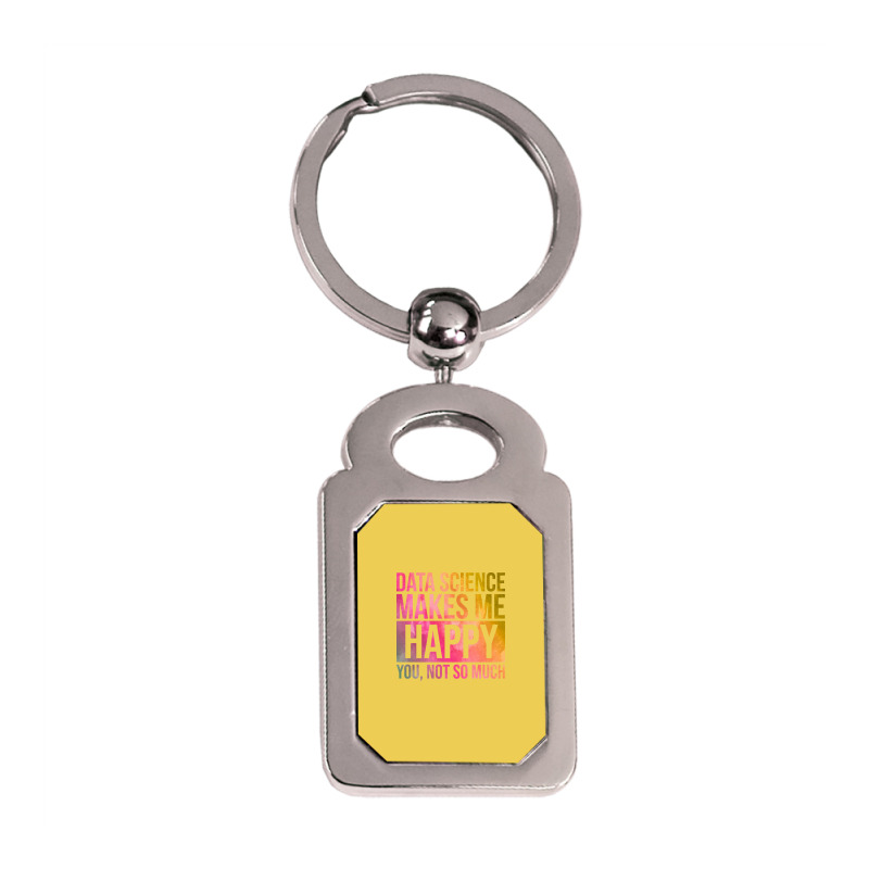 Data Scientist Girl Summer Silver Rectangle Keychain | Artistshot