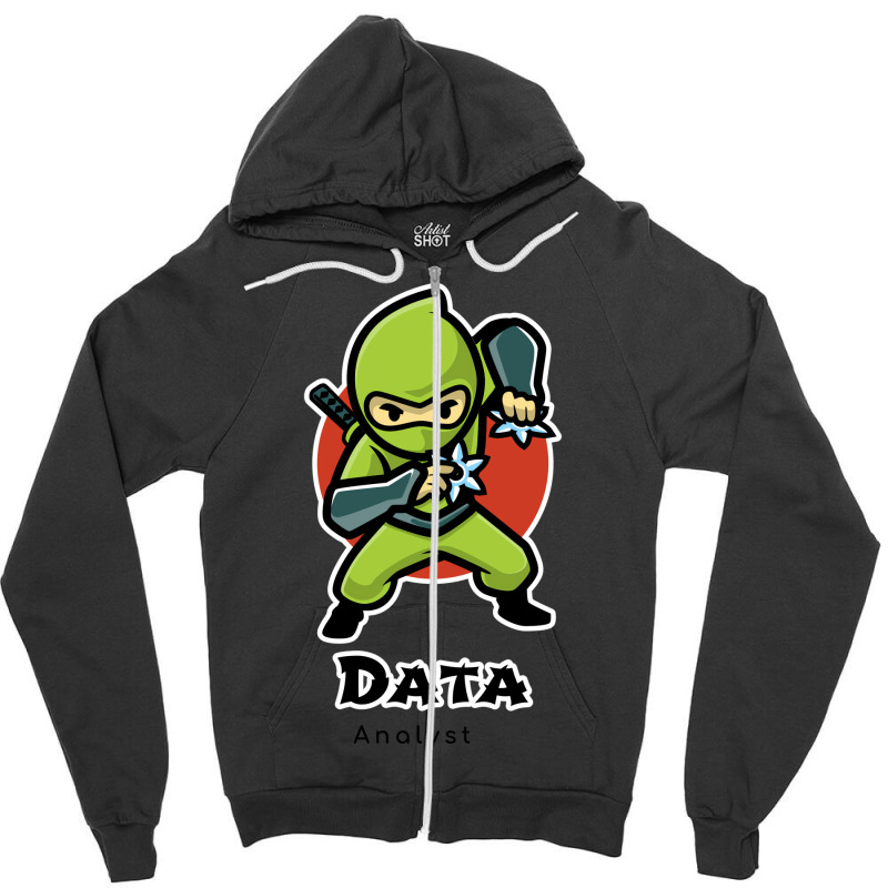 The Fast Data Analyst Red Zipper Hoodie | Artistshot