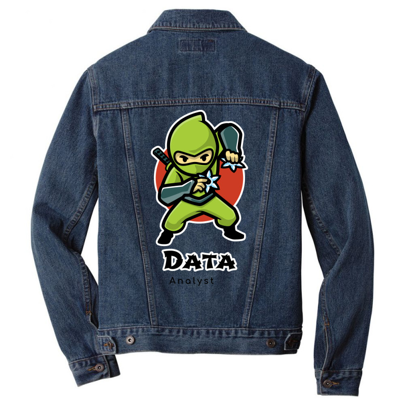 The Fast Data Analyst Red Men Denim Jacket | Artistshot