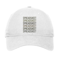 Gray Text Art Spreadsheet Spreadsheets 70s Adjustable Cap | Artistshot