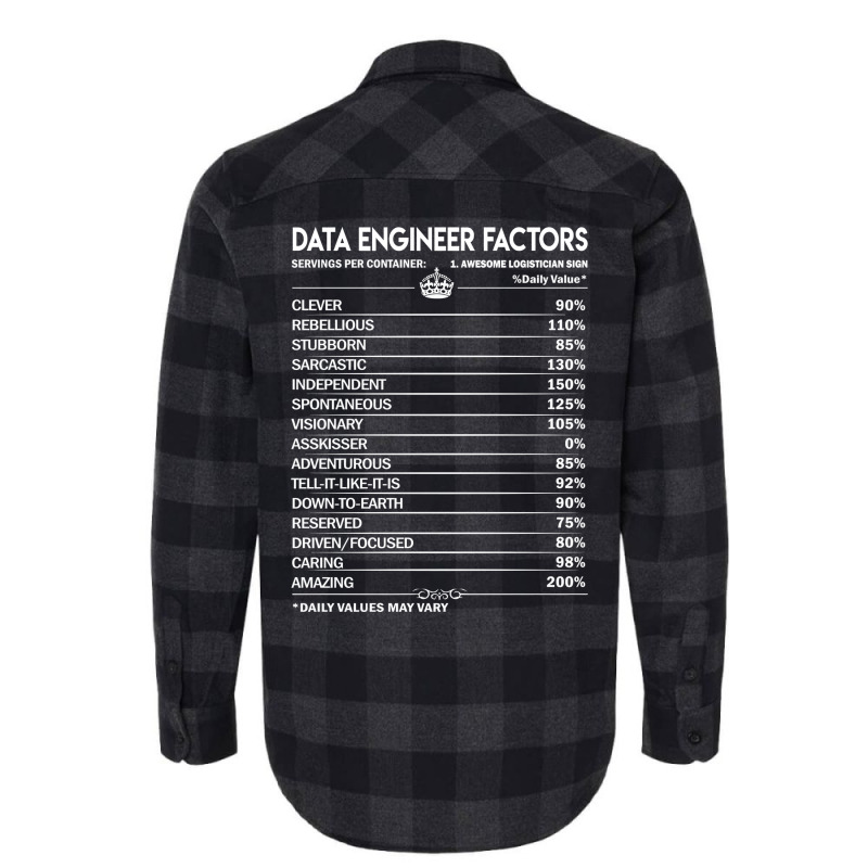 Data Engineer T  Daily Factors 2 Gift Item Tee Flannel Shirt | Artistshot