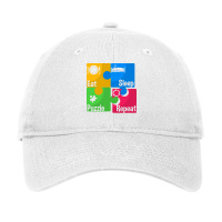 Funny Puzzle Solver Eat Sleep Puzzle Solving Gift Adjustable Cap | Artistshot