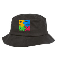 Funny Puzzle Solver Eat Sleep Puzzle Solving Gift Bucket Hat | Artistshot