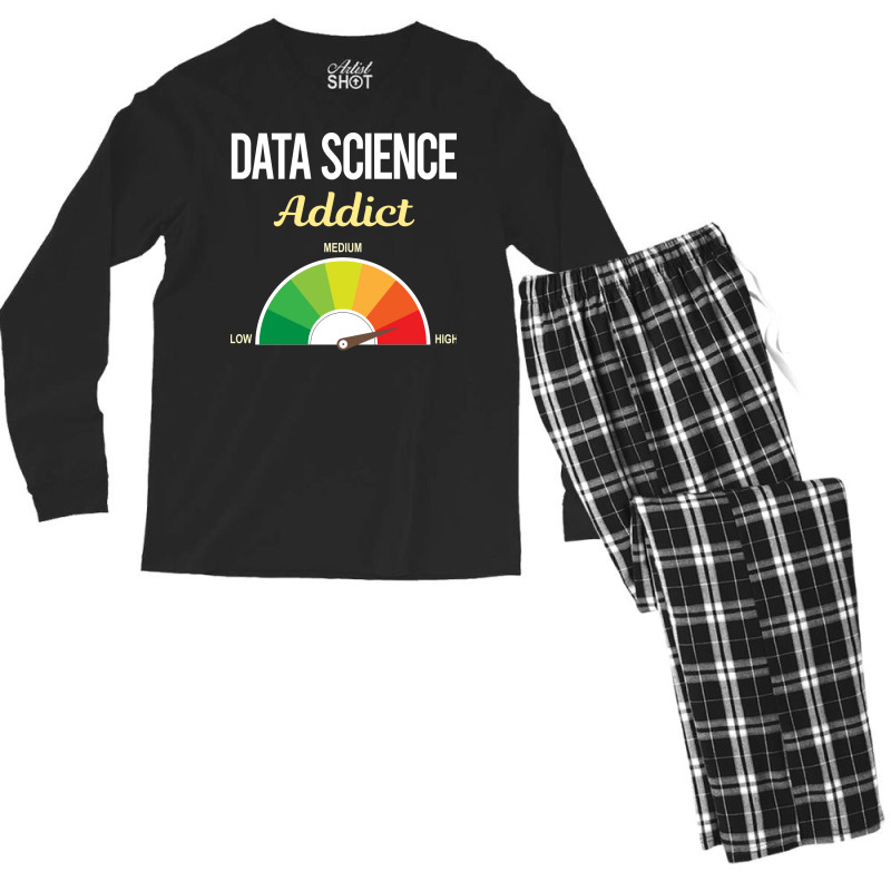 Funny Addict Data Science Tumblr Men's Long Sleeve Pajama Set | Artistshot