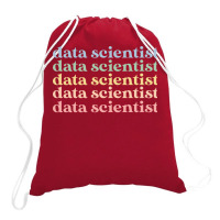 Data Scientist Gift Retro Data Scientist 70s Drawstring Bags | Artistshot