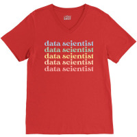 Data Scientist Gift Retro Data Scientist 70s V-neck Tee | Artistshot