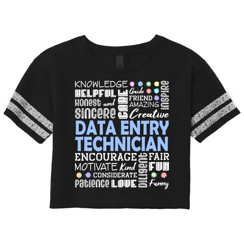 Data Entry Technician Love Words Vintage Scorecard Crop Tee by aldorarifaze | Artistshot