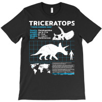 Triceratops Fact Sheet Green T-shirt | Artistshot