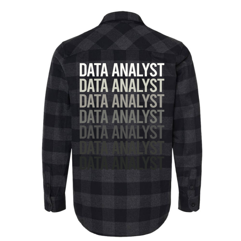 Gray Text Data Analyst Flannel Shirt | Artistshot