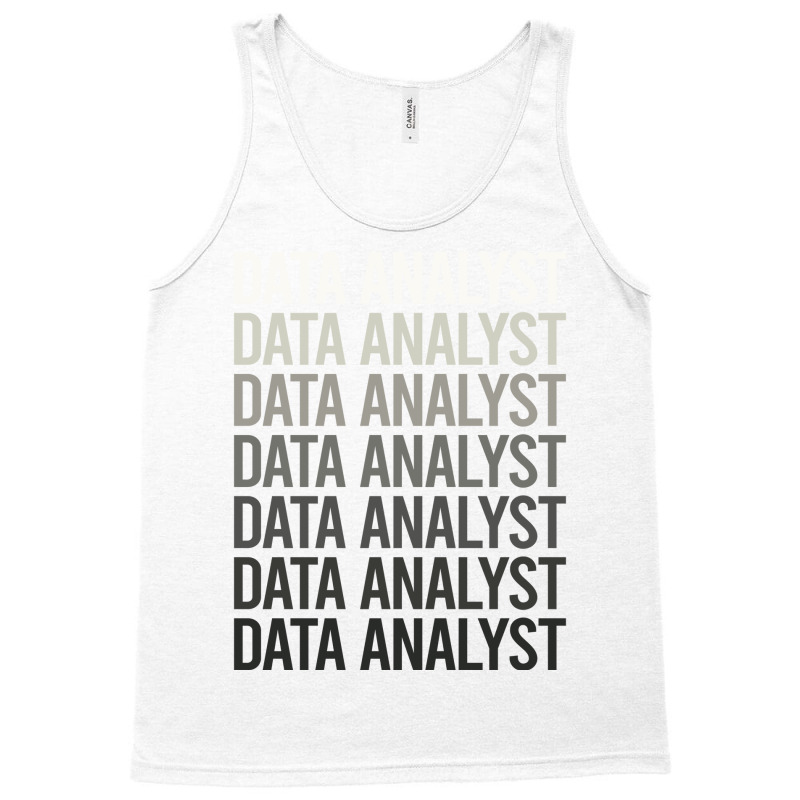 Gray Text Data Analyst Tank Top | Artistshot