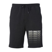 Gray Text Data Analyst Fleece Short | Artistshot