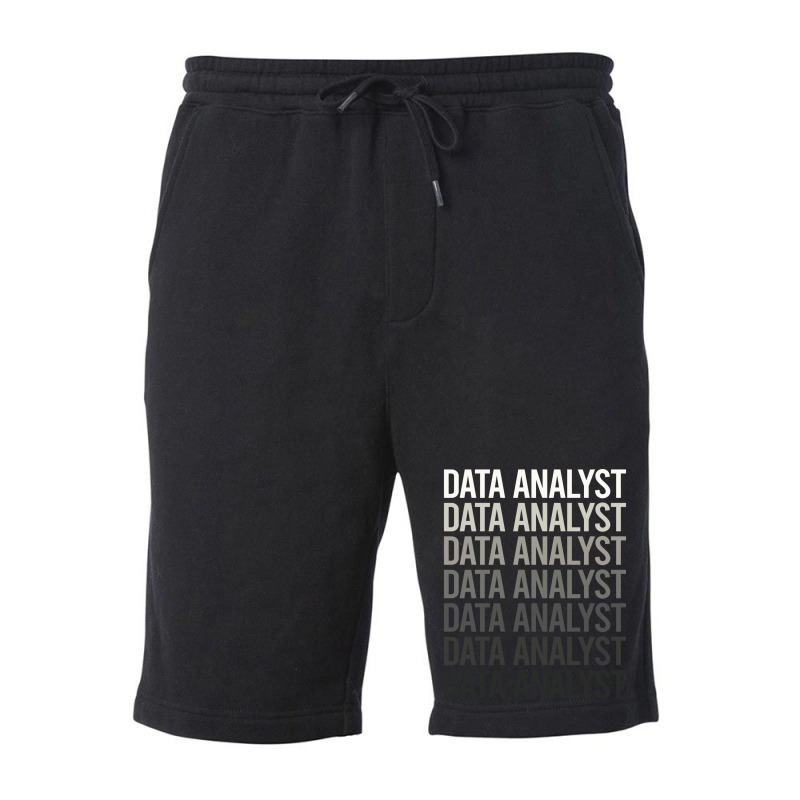 Gray Text Data Analyst Fleece Short | Artistshot