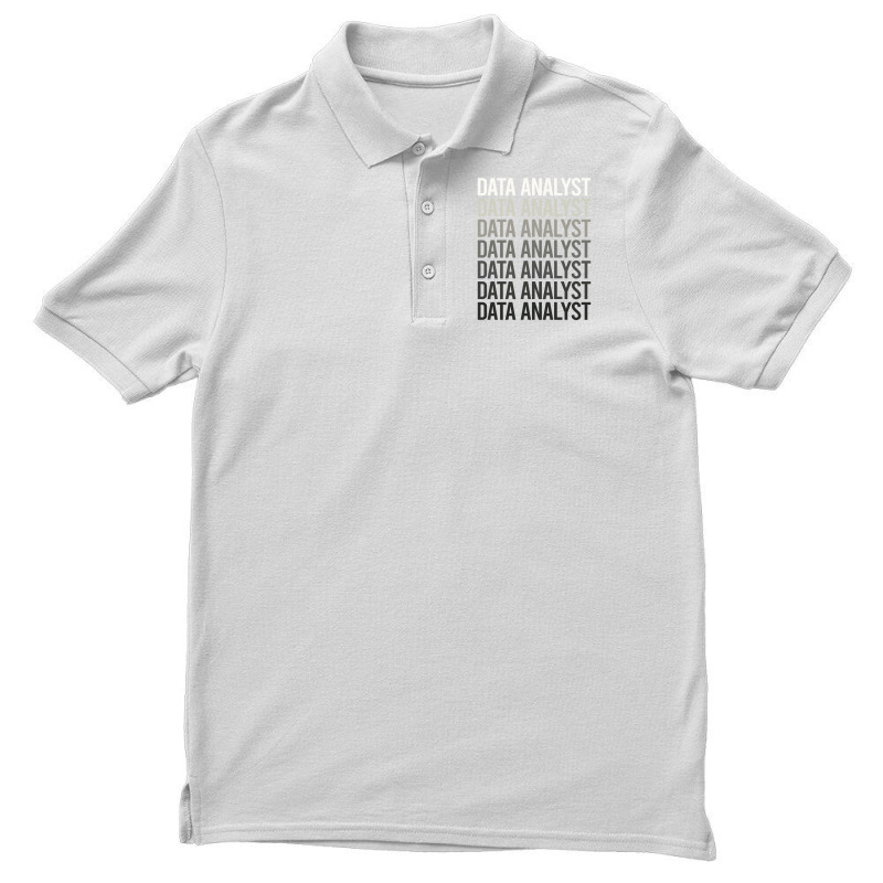 Gray Text Data Analyst Men's Polo Shirt | Artistshot