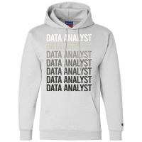 Gray Text Data Analyst Champion Hoodie | Artistshot