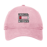 Low Battery Need Data Nostalgia Adjustable Cap | Artistshot