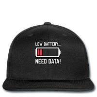 Low Battery Need Data Nostalgia Printed Hat | Artistshot