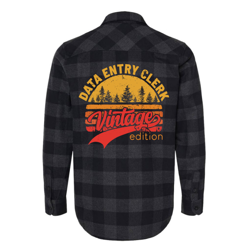 Vintage Edition Data Entry Clerk Job Title Cool Flannel Shirt | Artistshot