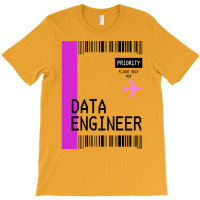 Plane Ticket Pocket Design Data Engineer Retro T-shirt | Artistshot