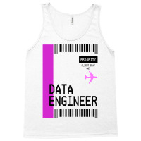 Plane Ticket Pocket Design Data Engineer Retro Tank Top | Artistshot