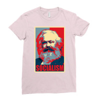 Karl Marx Socialism Propaganda Pop Art Ladies Fitted T-shirt | Artistshot