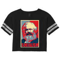 Karl Marx Socialism Propaganda Pop Art Scorecard Crop Tee | Artistshot