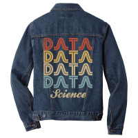 Retro Repeat Data Science Cute Men Denim Jacket | Artistshot