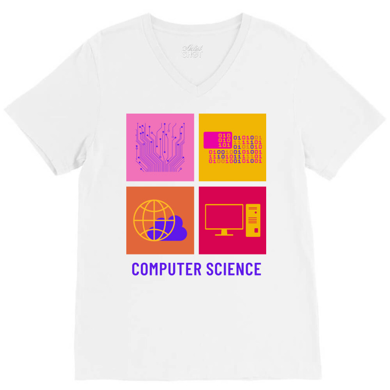 Computer Science Major Aesthetic V-neck Tee | Artistshot