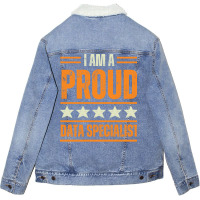 Proud Data Specialist Girl Unisex Sherpa-lined Denim Jacket | Artistshot