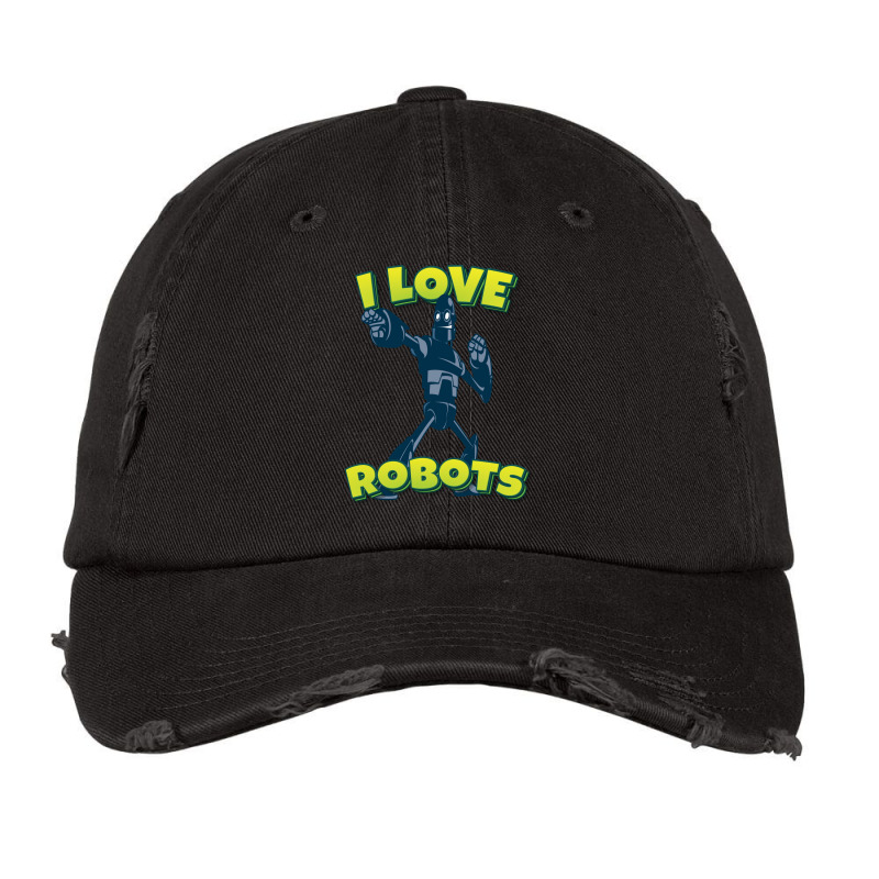 I Love Robots Giant Robot Gift Vintage Cap | Artistshot