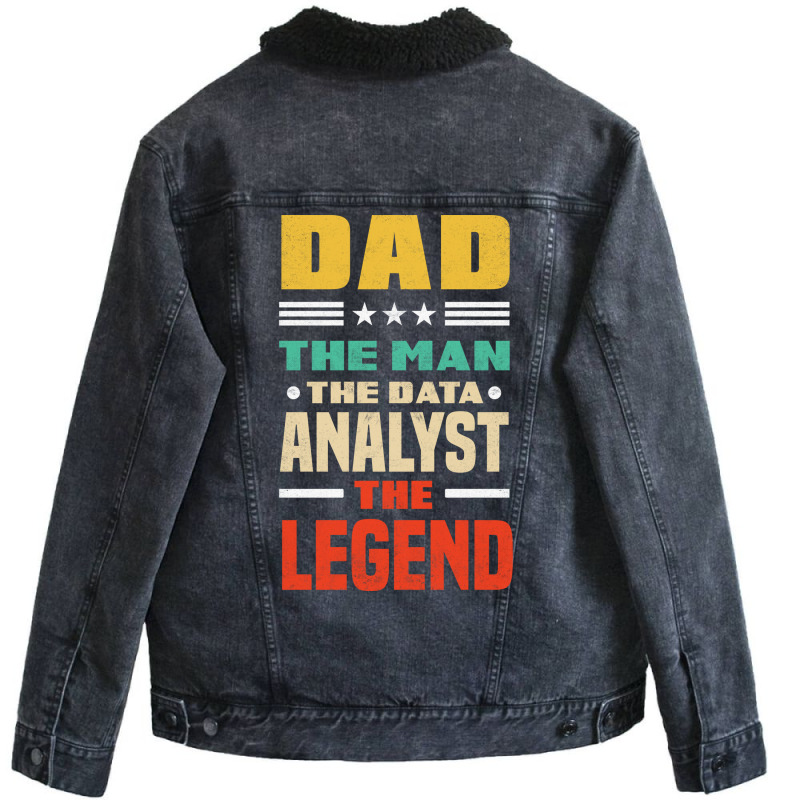 Data Analytics Data Engineering Funny Father Data Unisex Sherpa-Lined Denim Jacket by trascareghozw | Artistshot