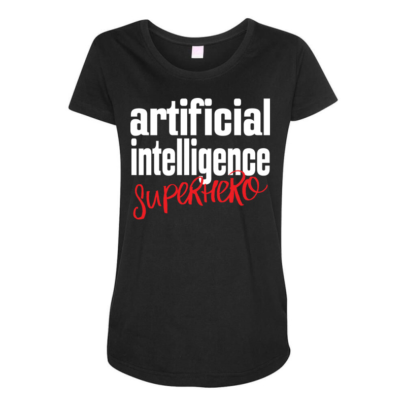 Artificial Intelligence Hero Cute Maternity Scoop Neck T-shirt by sebabiokali | Artistshot