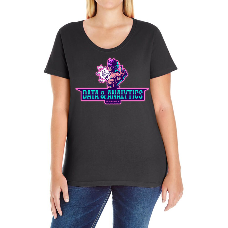 The Power Of A Data Analytics Manager Nostalgia Ladies Curvy T-Shirt by veallekkera | Artistshot