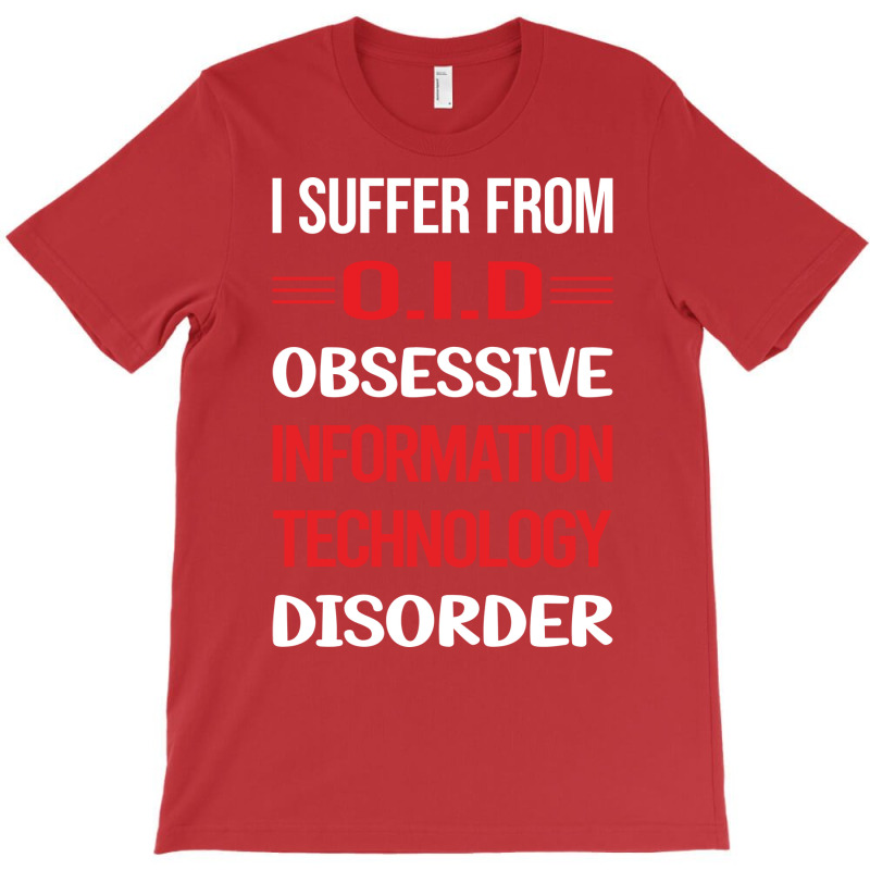 Funny Obsessive 01 Information Technology Red T-shirt | Artistshot