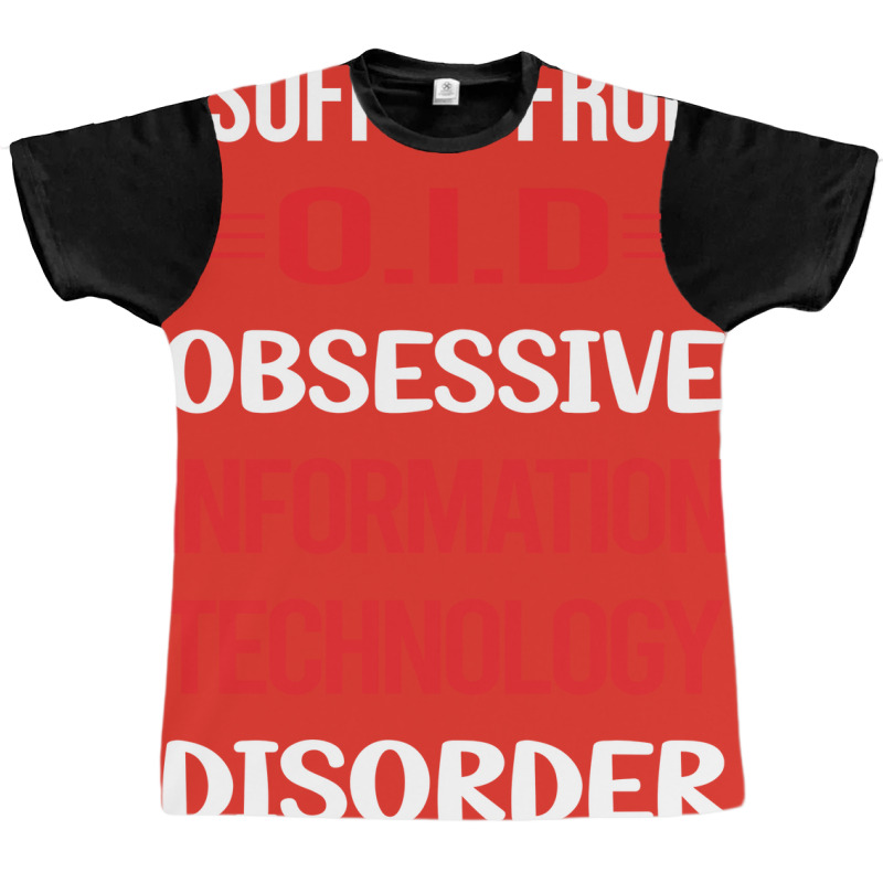 Funny Obsessive 01 Information Technology Red Graphic T-shirt | Artistshot