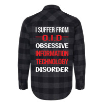 Funny Obsessive 01 Information Technology Red Flannel Shirt | Artistshot